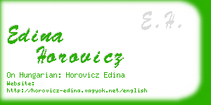 edina horovicz business card